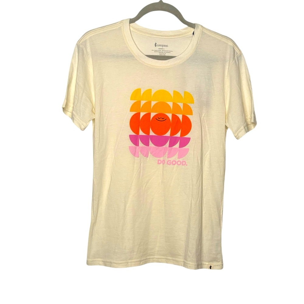 Cotopaxi x Headspace Women's Cream Tee with Orange/Pink Graphic Small